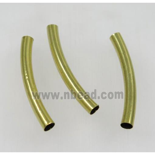 Raw brass tube bead