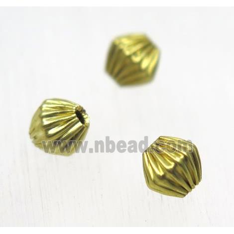 Raw Brass bicone bead