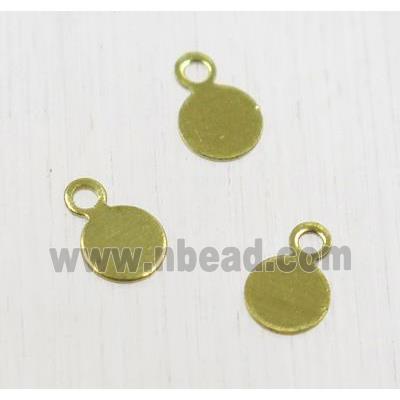 Raw Brass circle pendant