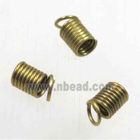 Raw Brass spring clasp, end cord