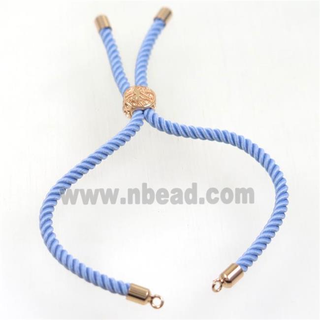 blue nylon cord bracelet chain