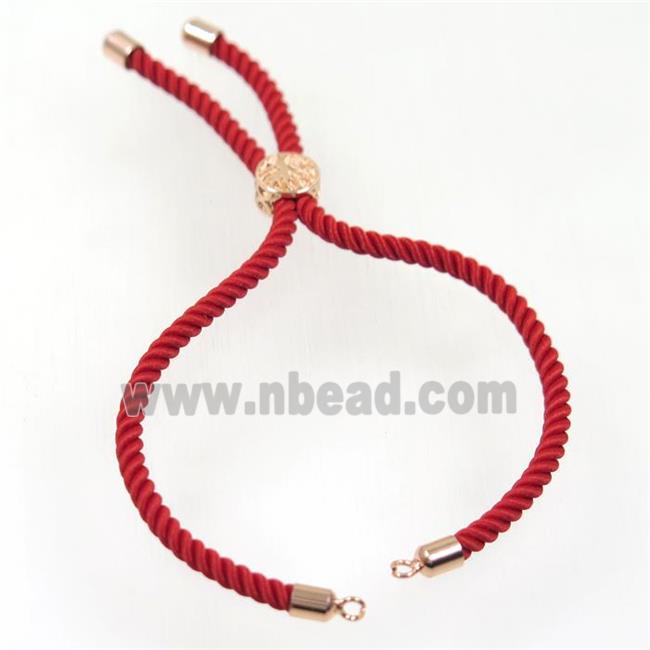 red nylon cord bracelet chain