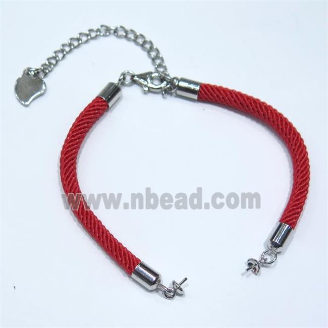 red nylon cord for bracelet