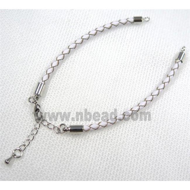 PU leather bracelet with resized chain