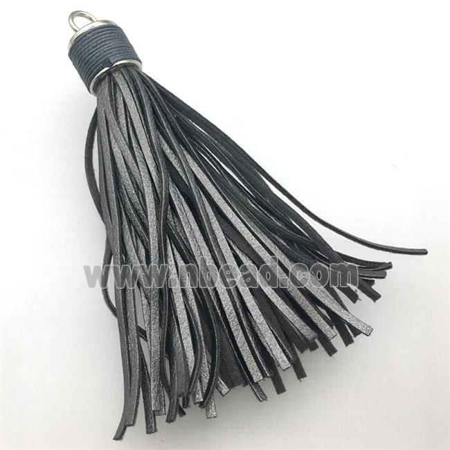 black Suede tassel pendants