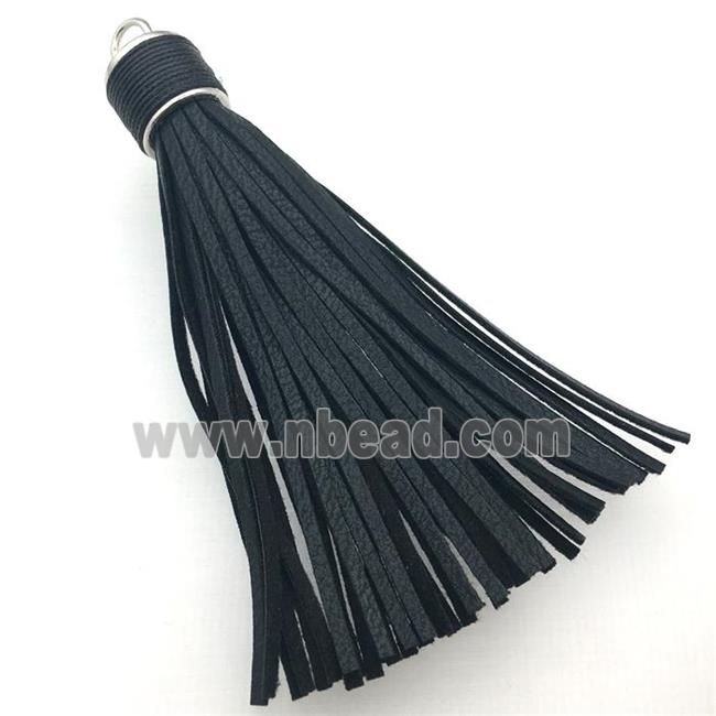 black Suede tassel pendants