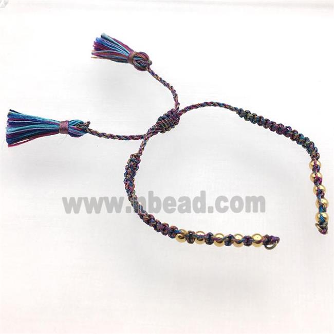 nylon wire bracelet chain with tassel