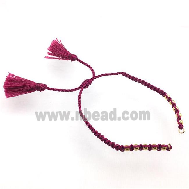 nylon wire bracelet chain with tassel