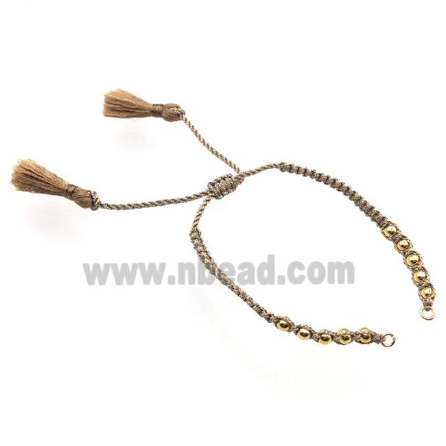 nylon wire bracelet chain with tassel