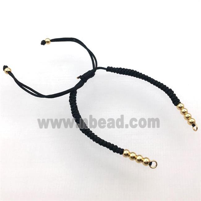 black nylon cord bracelet chain