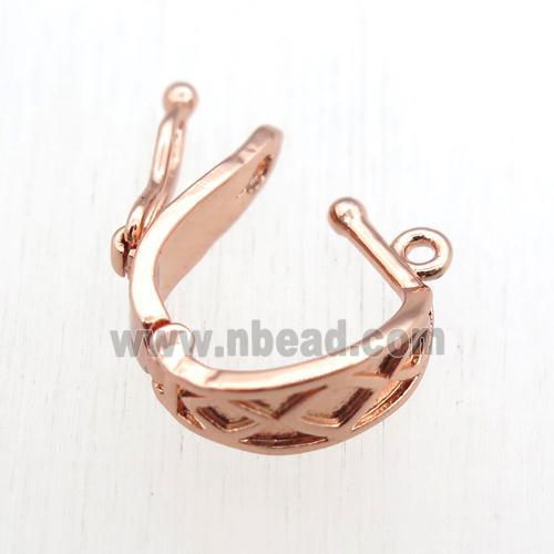 copper hanger bail, rose gold