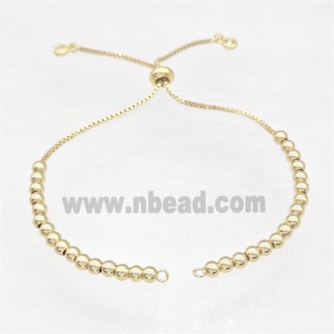 copper bracelet chain, gold plated