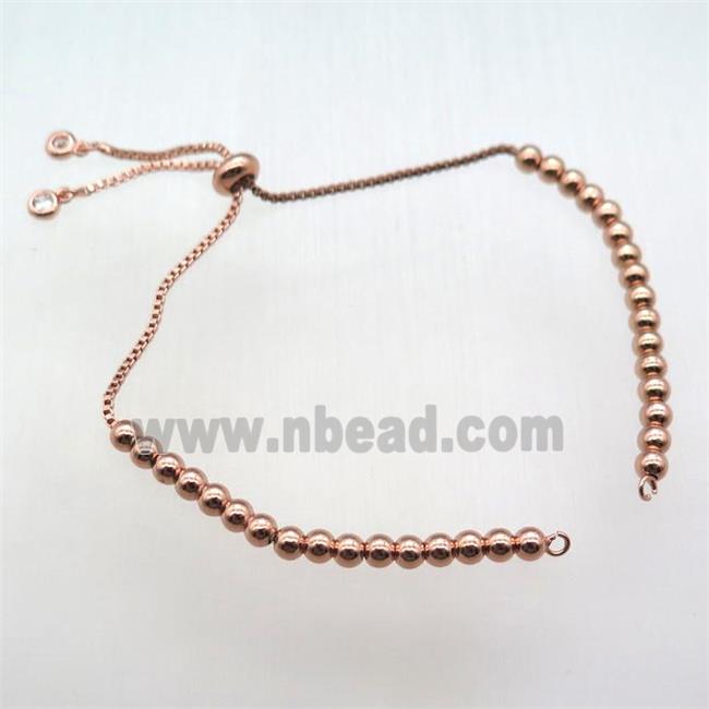 copper bracelet chain, rose gold