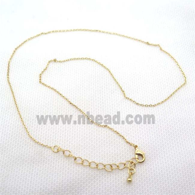 copper Necklace Chain, gold plated