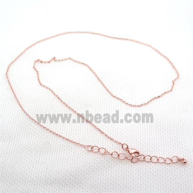 copper Necklace Chain, rose gold