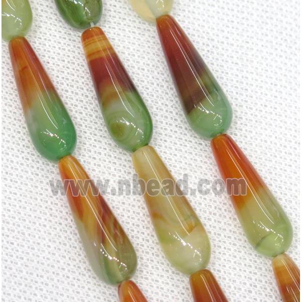 Agate teardrop beads