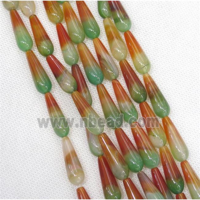 Agate teardrop beads