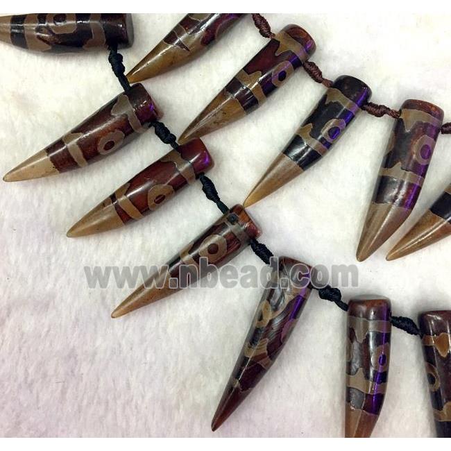 tibetan agate beads, horn