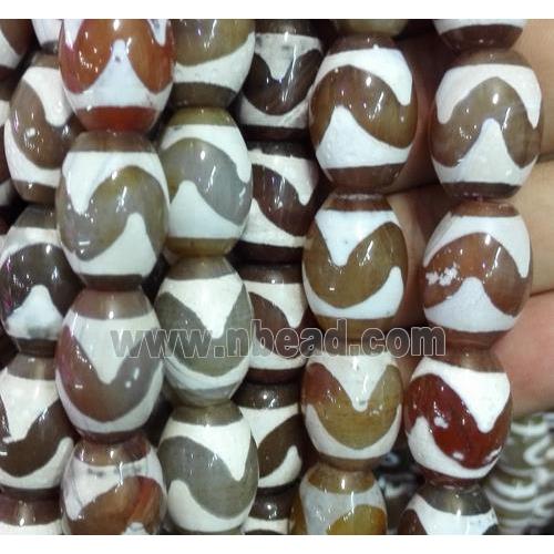 tibetan agate barrel beads