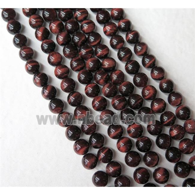 natural red Tiger eye stone beads, round, A grade