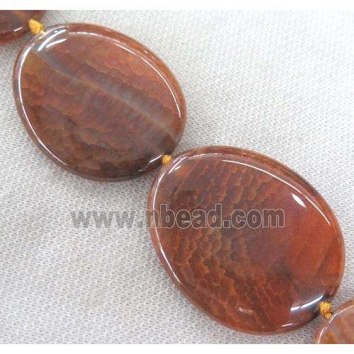 orange Agate bead, teardrop