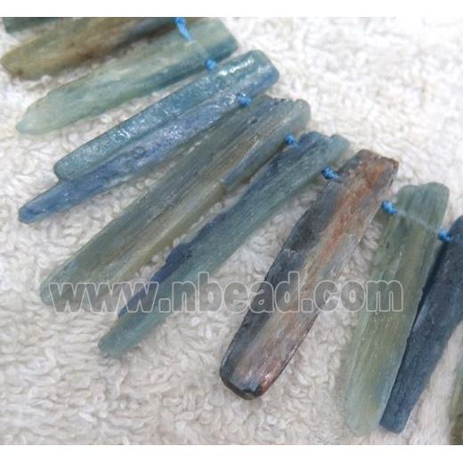 kyanite stick bead, freeform, blue