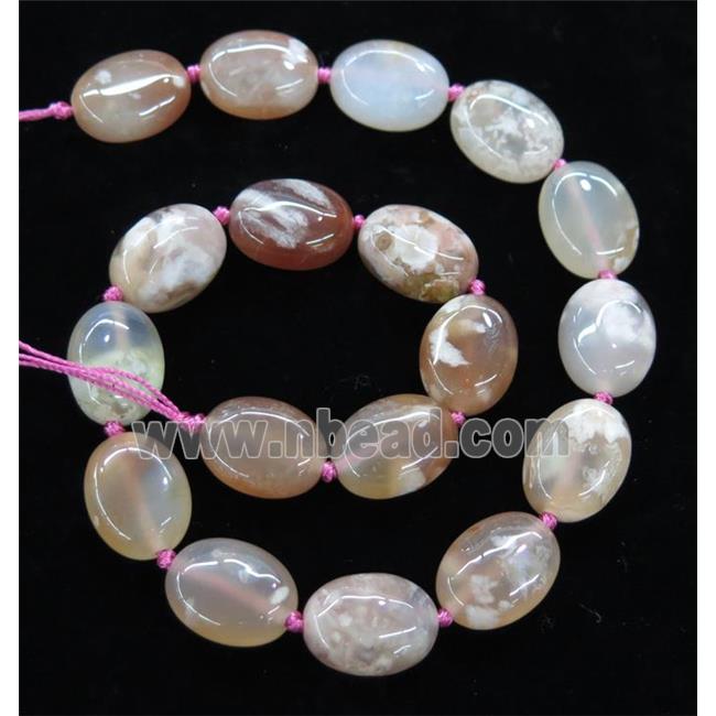 natural Cherry Agate oval beads