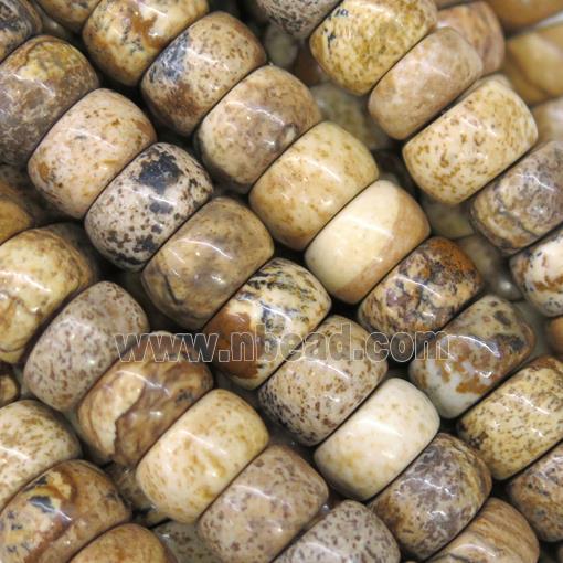 Picture Jasper barrel beads