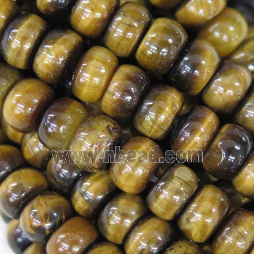 Tiger eye stone beads, barrel