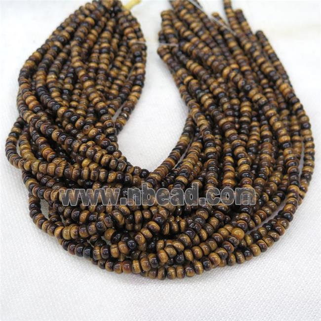 Tiger eye stone beads, barrel