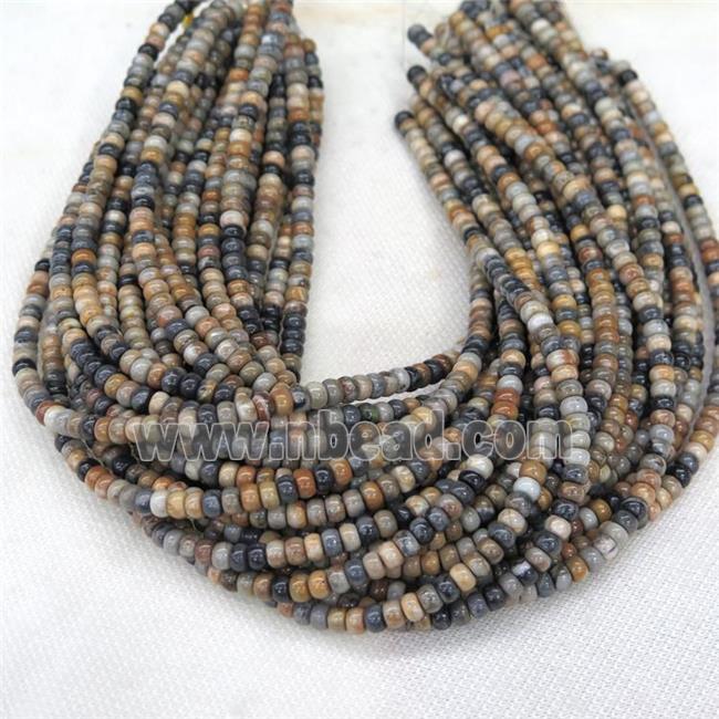 Picasso Jasper barrel beads