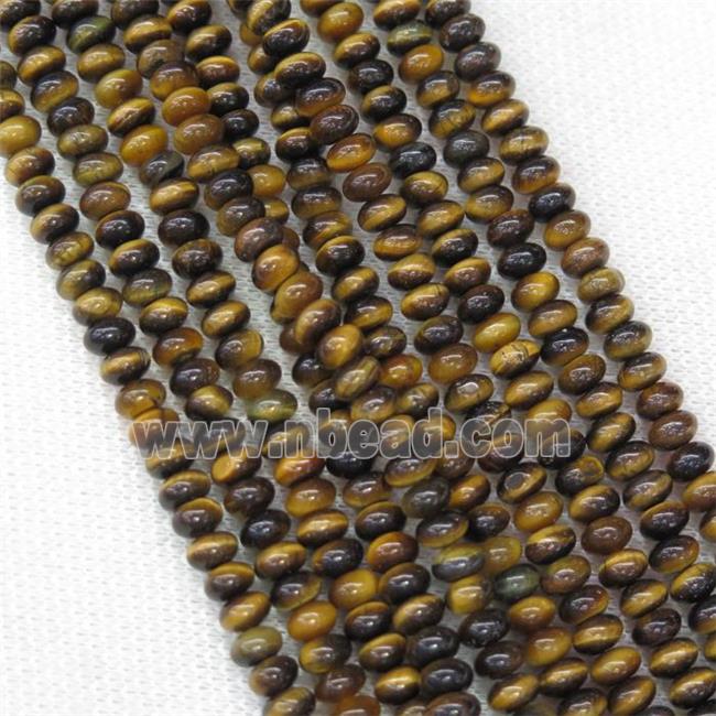 yellow Tiger eye stone rondelle beads