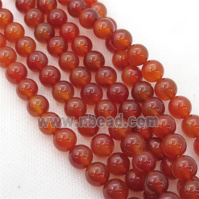 round red Carnelian Agate beads