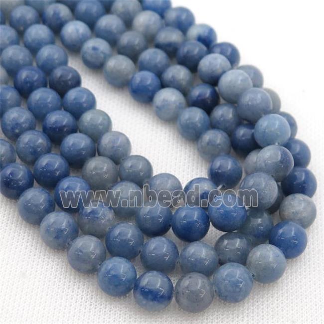 round blue Aventurine beads