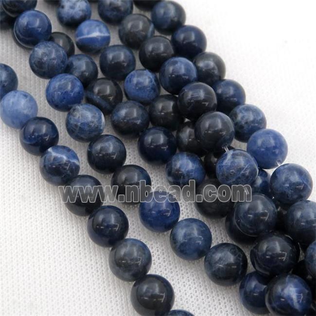 blue Sodalite beads, round