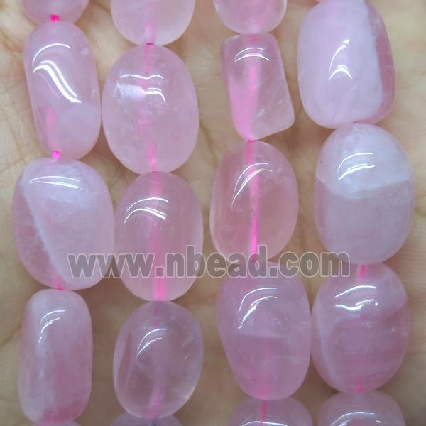 Rose Quartz beads, freeform