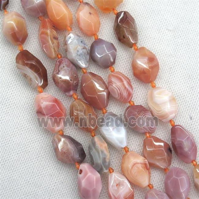 red Carnelian nugget beads, freeform