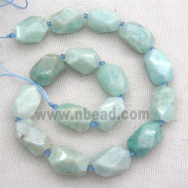 Amazonite nugget beads, freeform