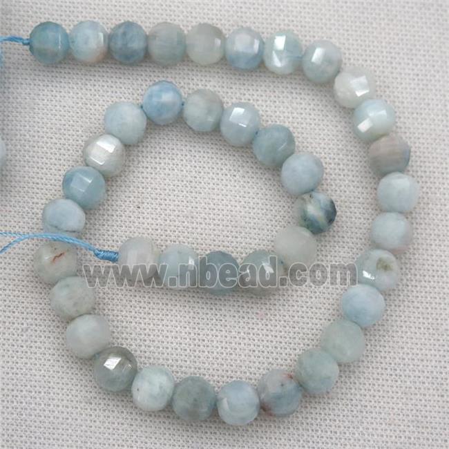 blue Aquamarine beads, lantern