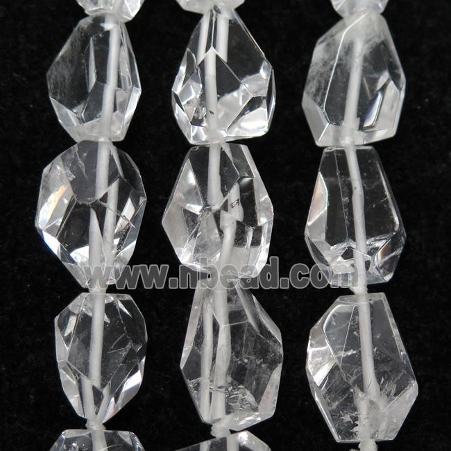 natural Clear Quartz nugget beads, freeform