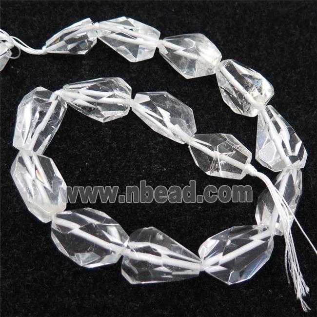 natural Clear Quartz nugget beads, freeform