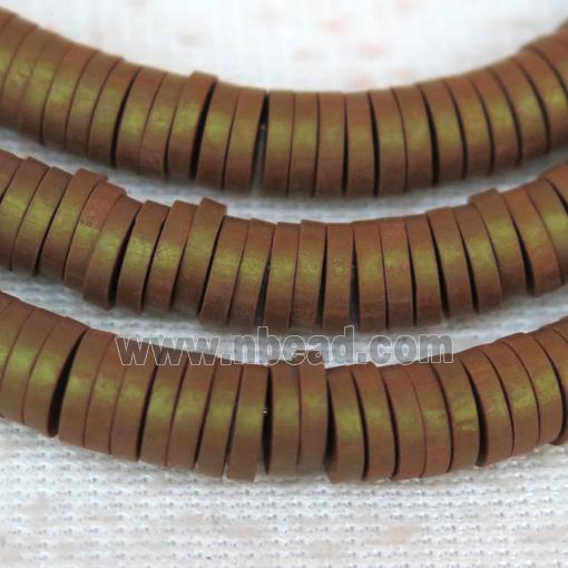 bronze Fimo Polymer Clay heishi beads