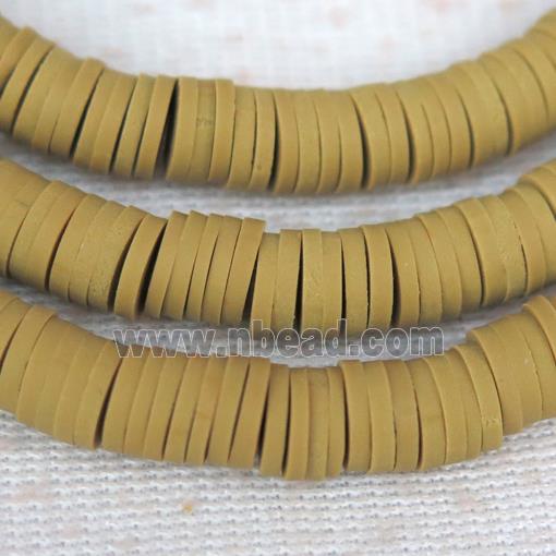 brown Fimo Polymer Clay heishi beads