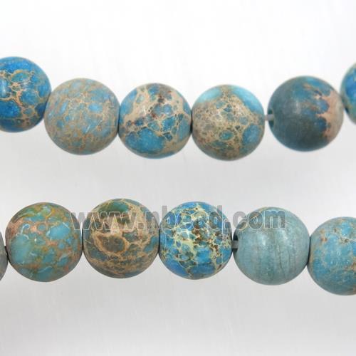 matte round Sea sediment jasper beads