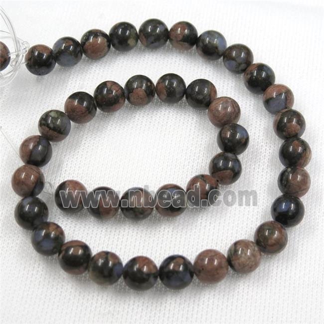 New Blue Llanite Beads Smooth Round