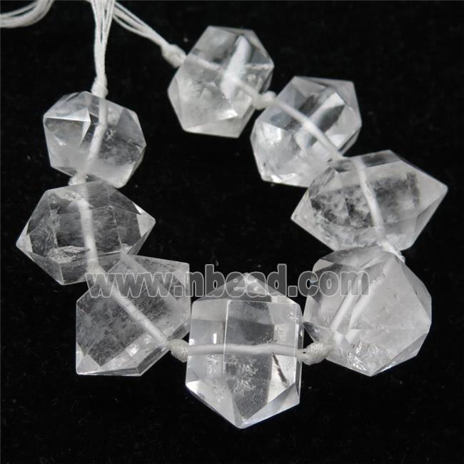 Clear Quartz beads, bullet, AA-grade