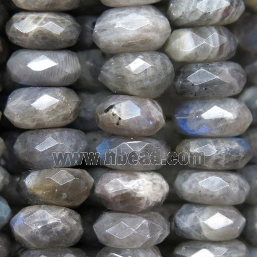 labradorite beads, faceted rondelle