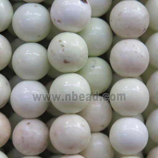 round Australian Lemon Jasper Beads