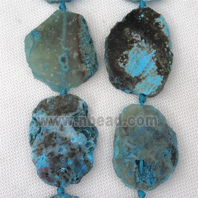 blue Ocean Agate slab beads