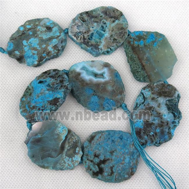 blue Ocean Agate slab beads